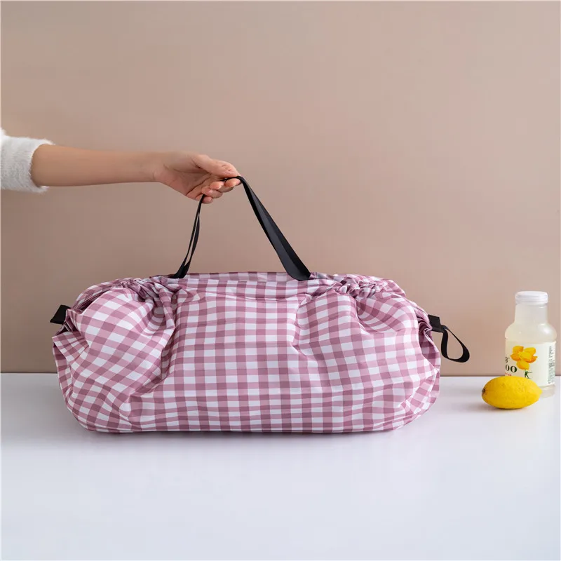 

Large Eco Tote Bag Nylon Shopping Bag Foldable Reusable Grocery Bag