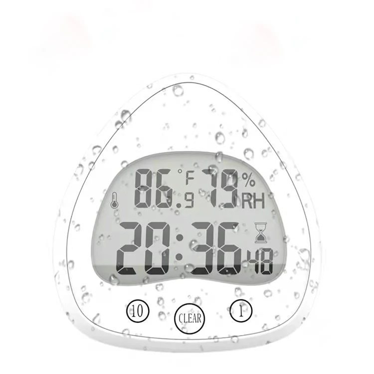 

Yk-2H037 Waterproof Shower Clock Time Suction Cup Wall Clock Rthermometer Products Bathroom Wall Clock With Waterproof