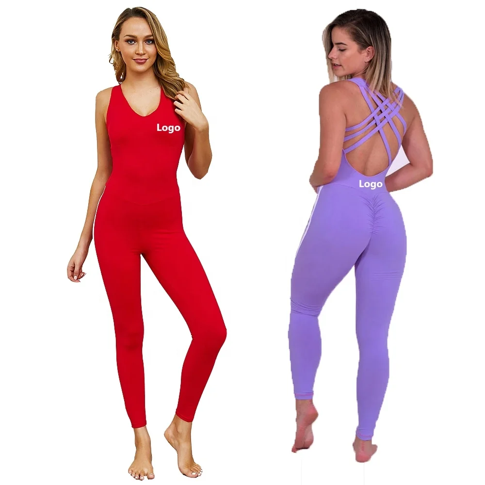 

Xiamen factory manufacturer sexy womens fitness one piece jumpsuit, 2 colors