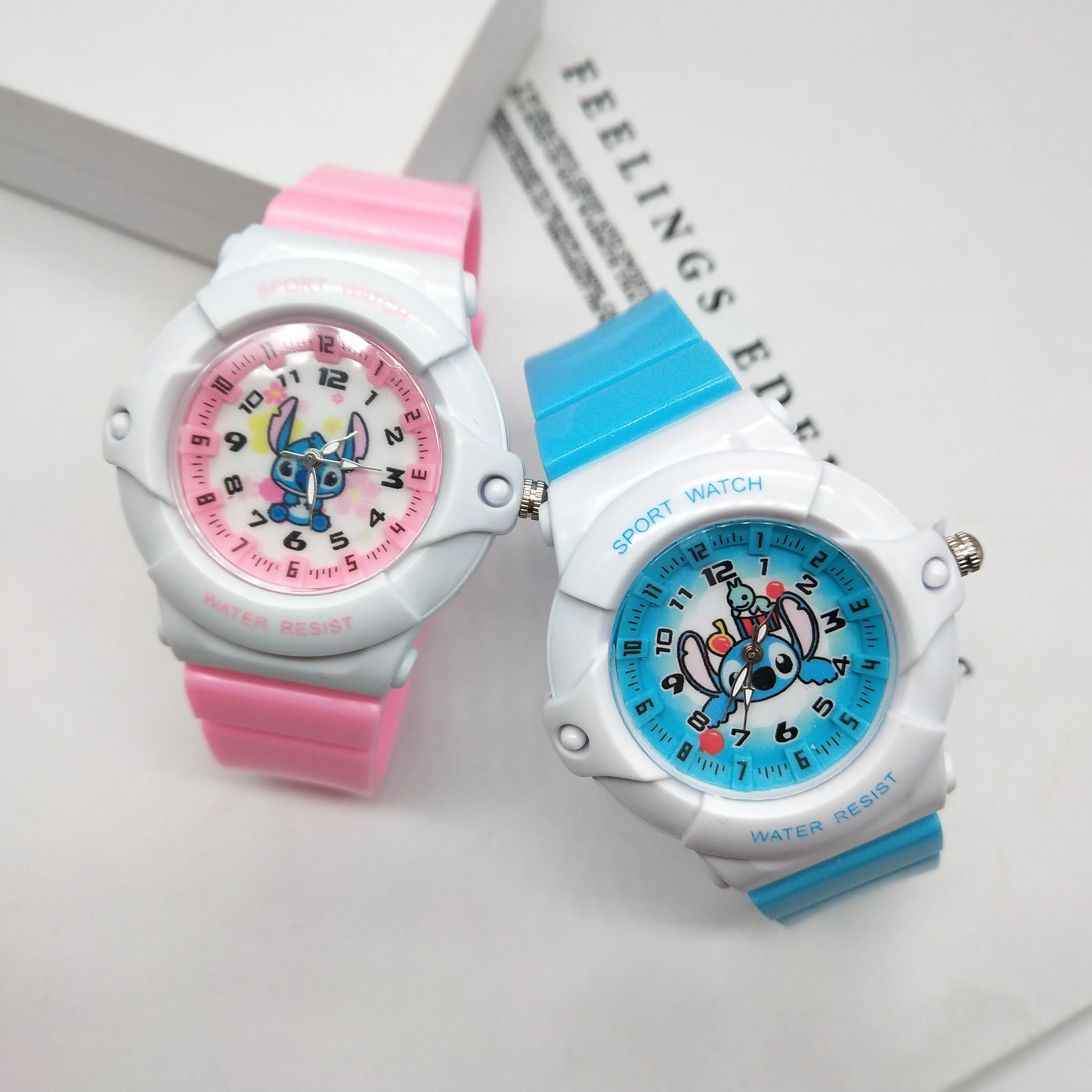 

New 2021 children's cartoon kids girl boy Stitch quartz watch