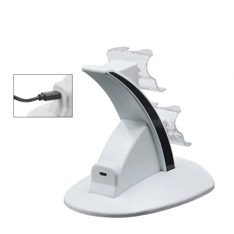 

Charger for ps5 controller TOLrw new dual charger stand charging station, White