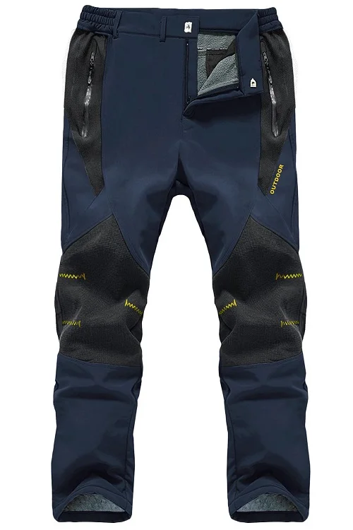 Men's Winter Hiking Pants With Wear Resistant Fabrics Fleece Lined ...