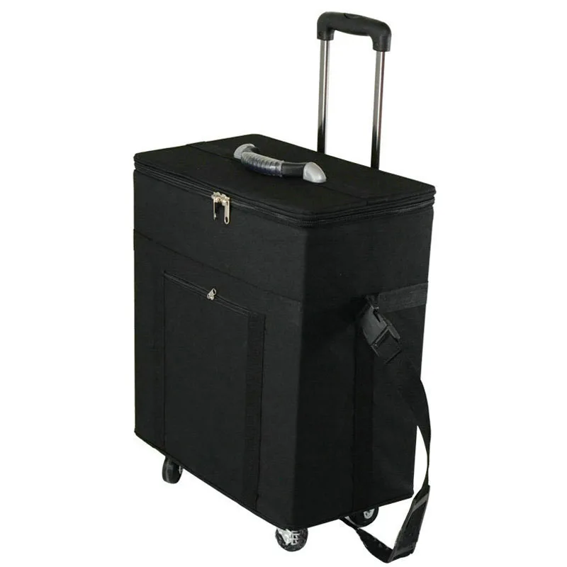 

High Quality New Black Oxford Cloth Eyewear Display Suitcase Eyeglasses Optical Glasses Suitcase Glasses Trolley Case