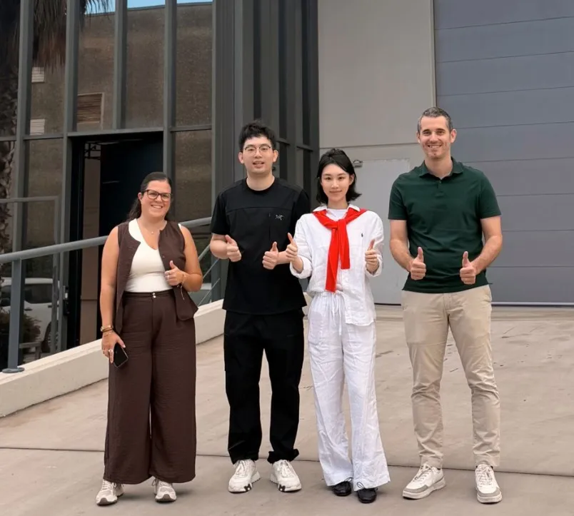 Runpeng and VIBIA teams after the visit