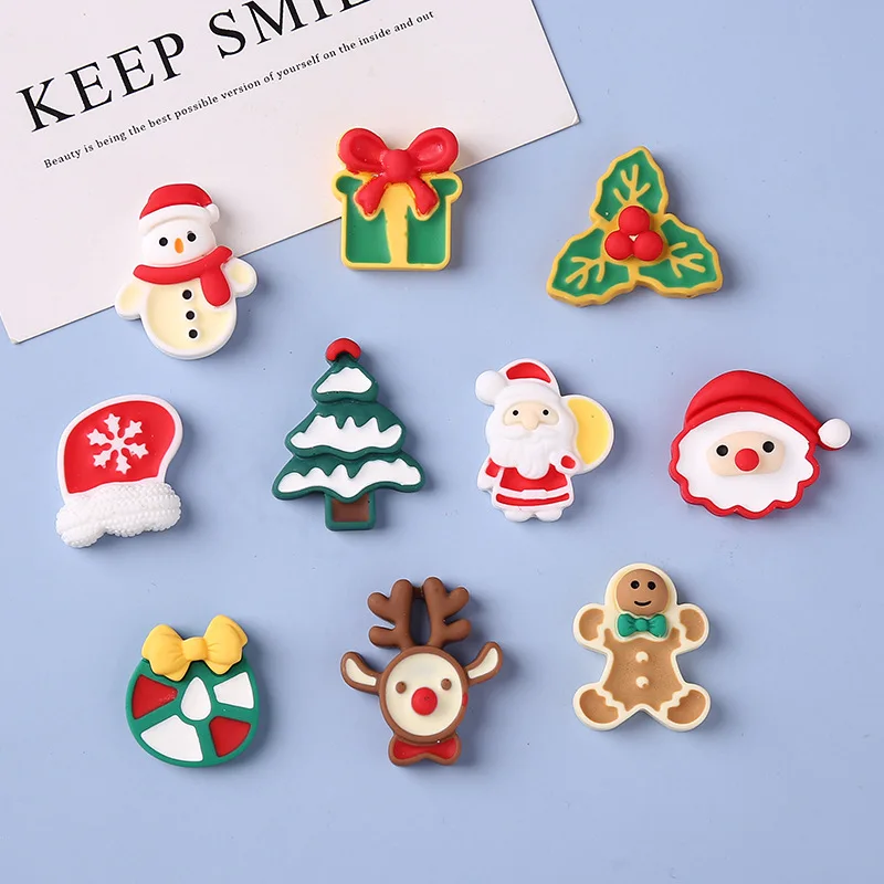 

yiwu wintop fashion accessories cookies effect christmas holiday flat back resin craft cabochons