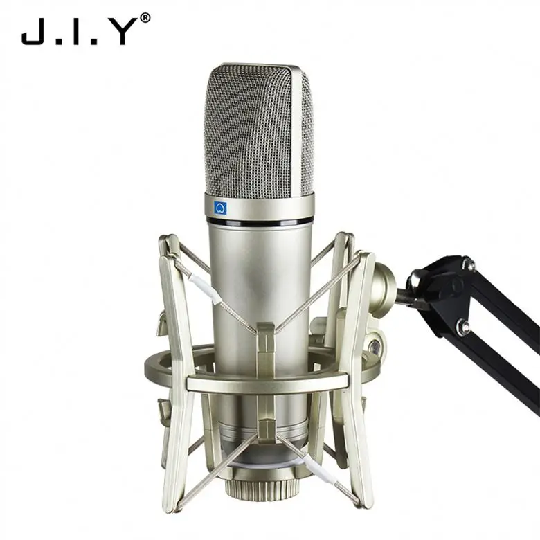 

Hot Sale Recording Professional Microphone Usb Microfono Karaoke Condenser Mic Wired Condenser Microphone For Singing, Champagne
