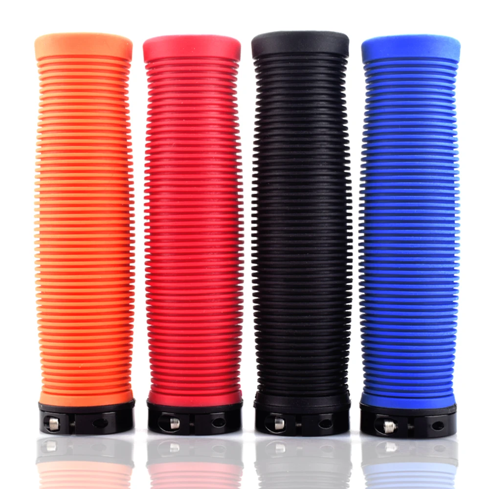 

Mountain bike bicycle handle rubber anti-skid car handle dead speed folding bike grip handle universal bicycle equipment, Red/blue/orange/black