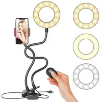 

Selfie Ring Light , Upgraded LED Ring Light with Wireless Remote, Cell Phone Holder Stand for Live Stream/Makeup