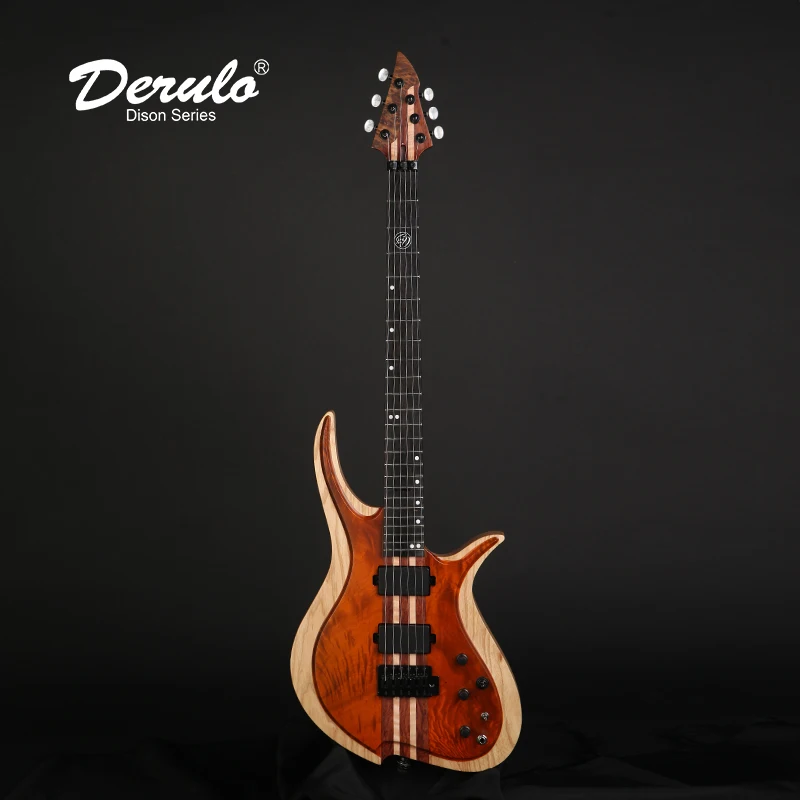 

Derulo Electric Guitar OEM Custom 6Strings High Quality Electric Guitar Ash Body 5Pieces Maple&Rosewood Neck Custombody