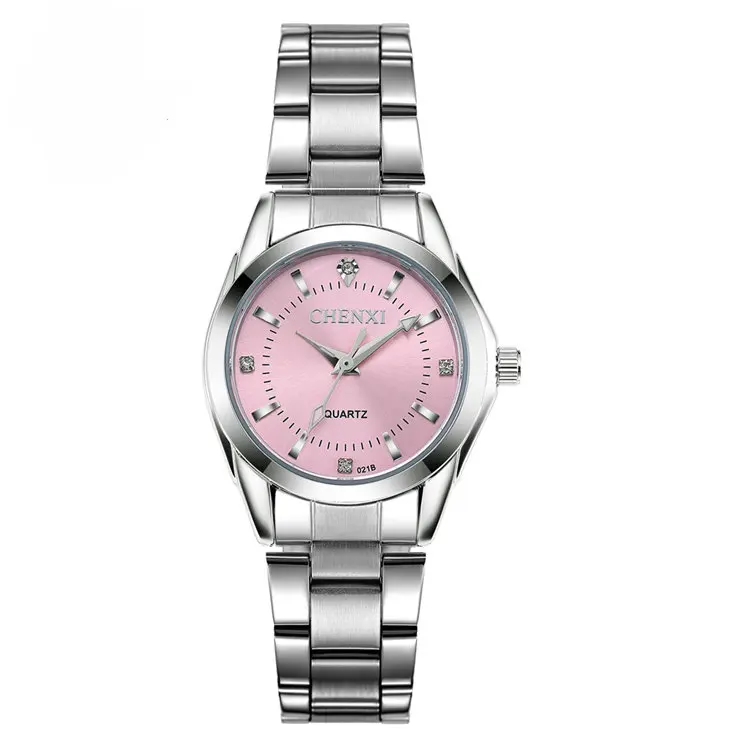 

Luxury Brand Stainless Steel Female Rhinestone Quartz Watches Ladies Fahion Girl ChenXi CX-021B Wrist Watch Women, As picture
