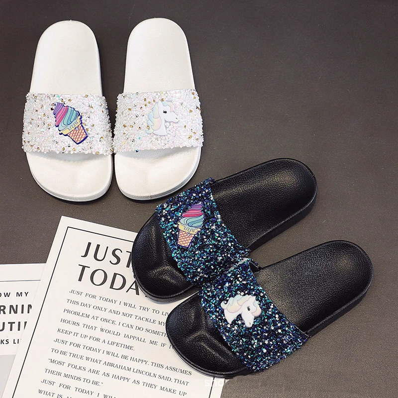 

Fancy Glitter Little Girls Jelly Diamonds Girls Slippers, 6 colors as picture