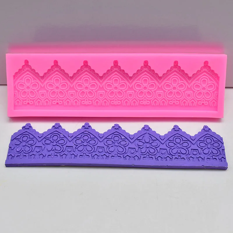

DIY Baking Tools Lace Fondant Cake Decoration Tools Silicone Handmade Soap Liquid Silicone Mold for Baking Pastry Accessories