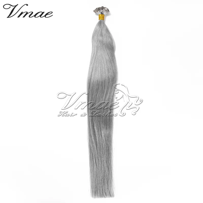 

VMAE High Quality Raw Virgin Thickness Ends Hair 100g Gray Color #613 Blonde Flat Tip Human Hair Extensions