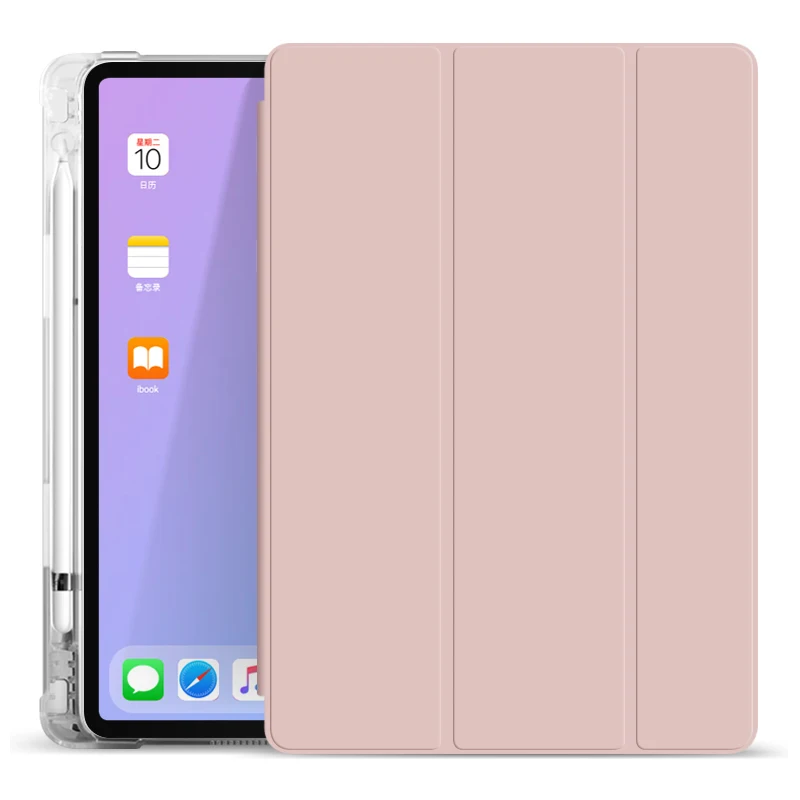 

2020 New 10.9 inch Transparent Pencil case Soft TPU cover for ipad 10.9 case 2020, 8color