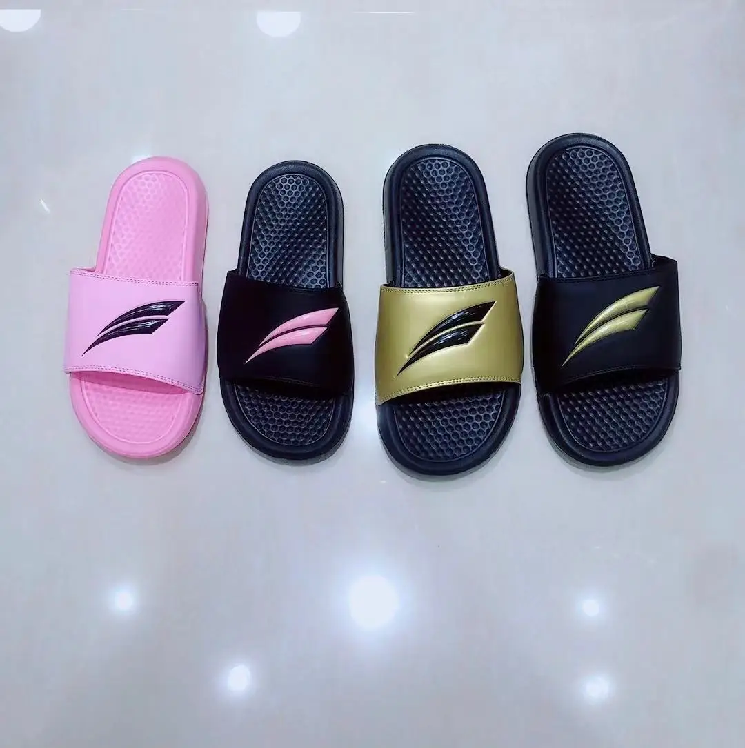 

custom logo slides plain slipper men and women flat slides sandals casual fashion men black slides