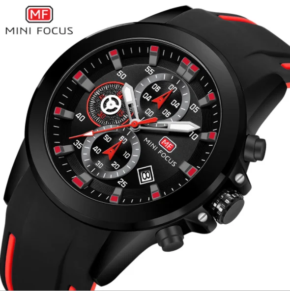 

2020 MINIFOCUS MF0287G Newest Japan Quartz Movement mens luxury leather wristwatches, 4 colors