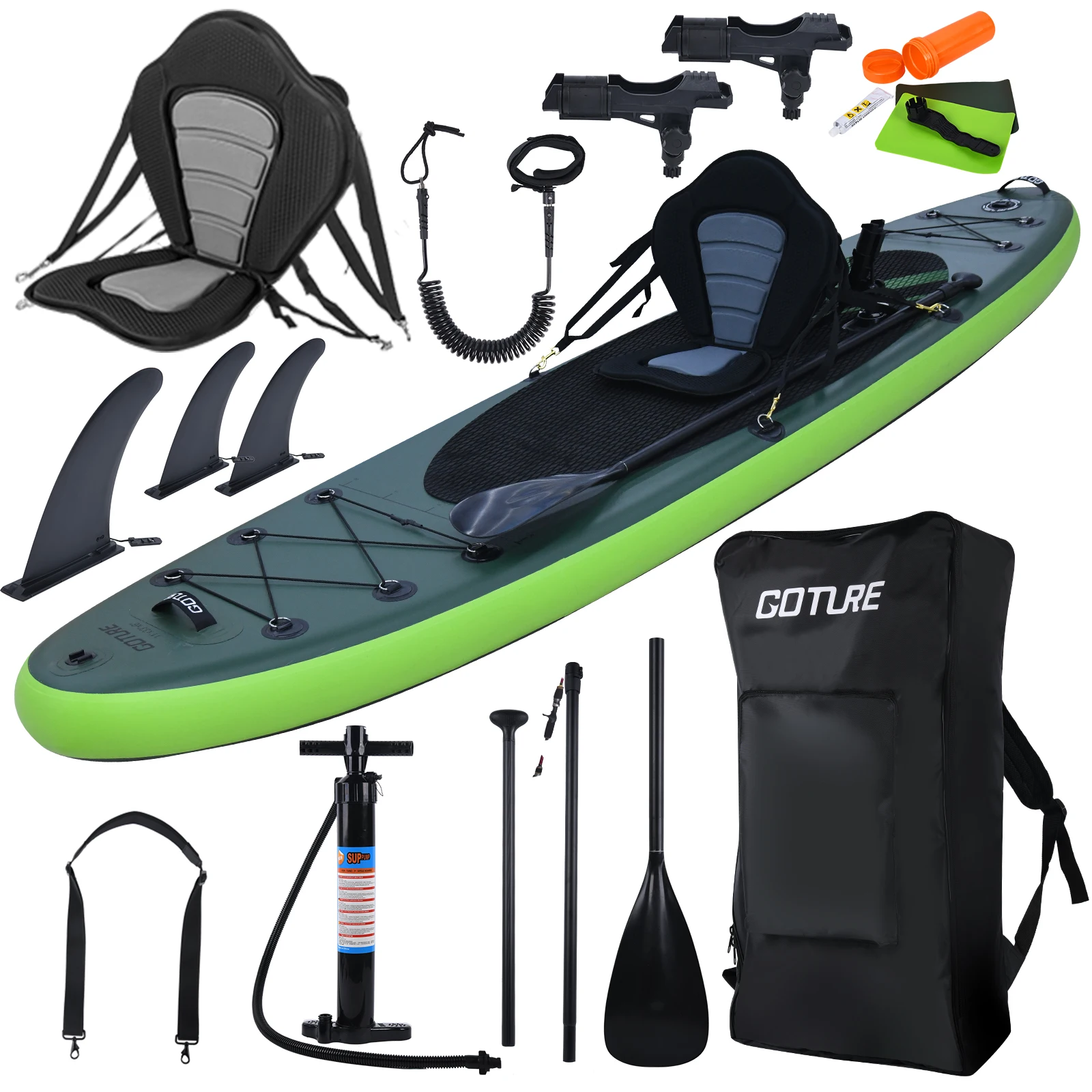 

Goture Wholesale Environmental-friendly Material Inflatable Stand up paddle board fishing