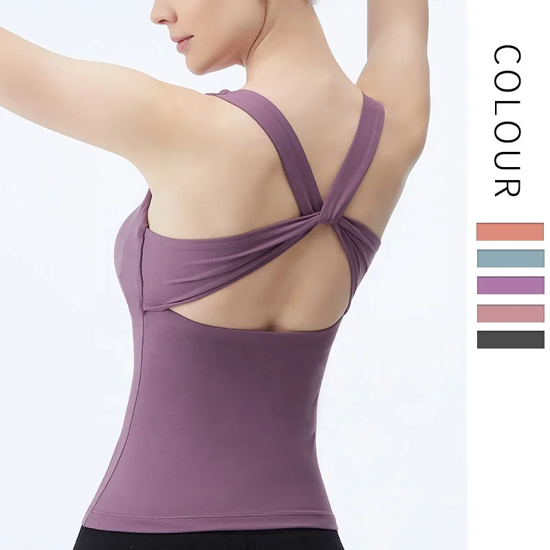 

B15167A fashion custom yoga vest top fashion custom yoga tank top, Shown