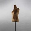 Store display female fiberglass mannequin with wooden base for tailors