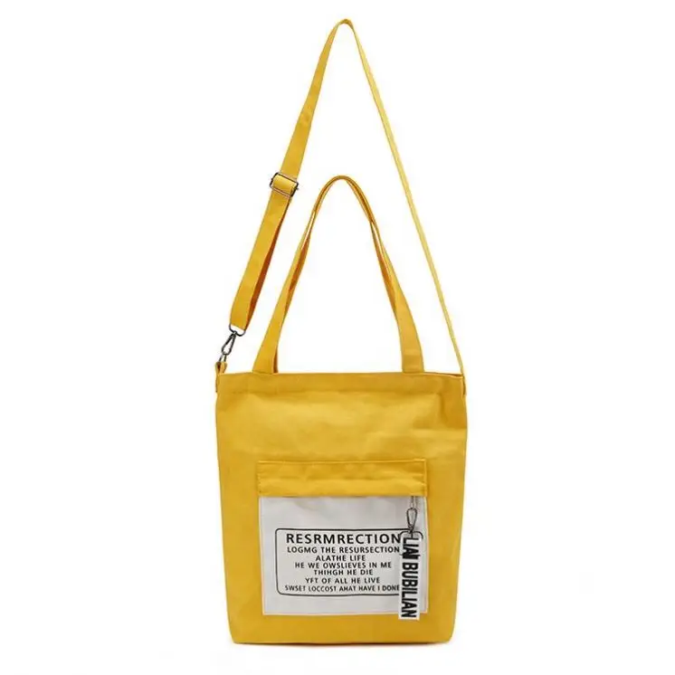 

Mall Yellow Pink 10Oz Heavy Duty Cotton Canvas Tote Bag, Customzied