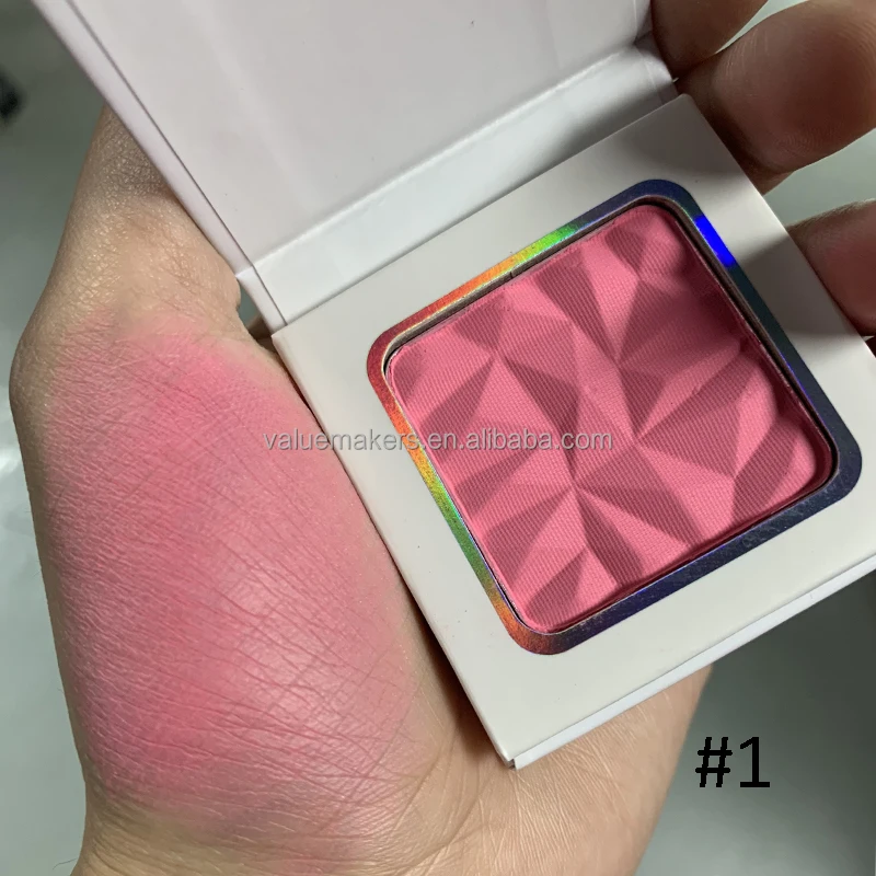 

5 colors Custom logo cosmetics blusher makeup for face eyes high pigmented single blusher powder palette, 5 color
