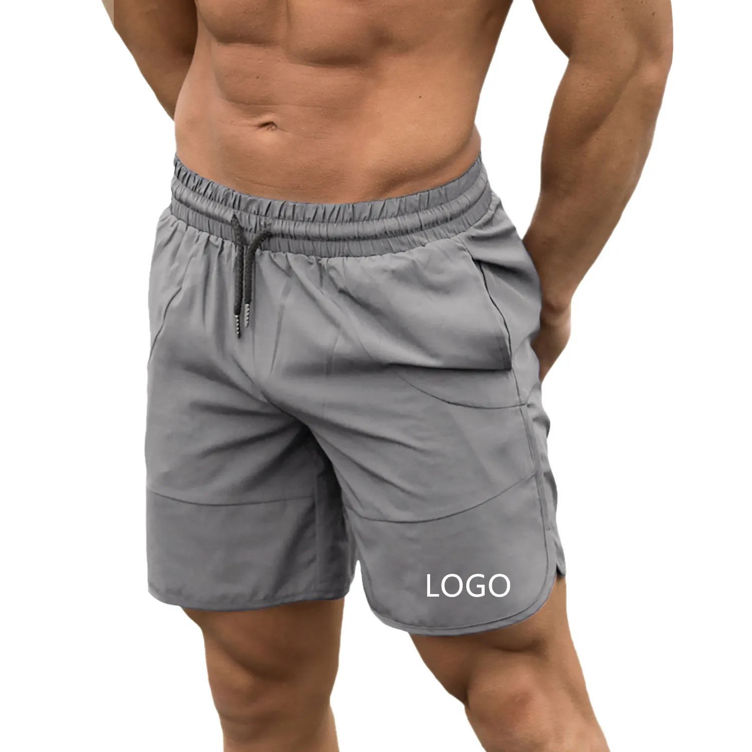 
Wholesale Custom 7' Inch Nylon Gym Fitness Shorts Blank Workout Bodybuilding Mens Shorts 