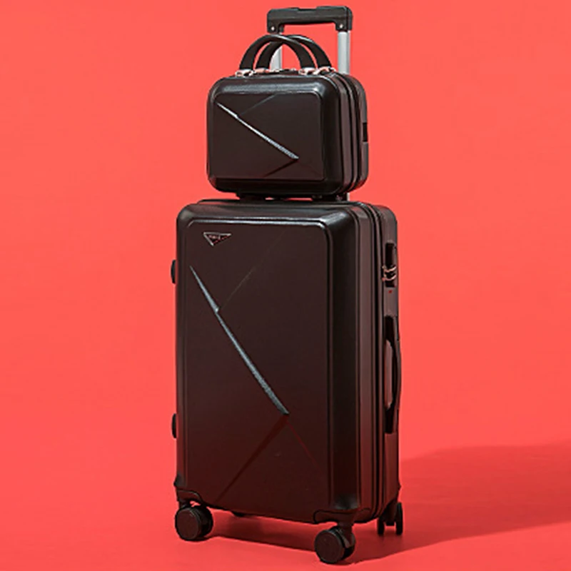 

Women Custom Luxury Wheels ABS Hand Luggage Sets With Travelling Bag