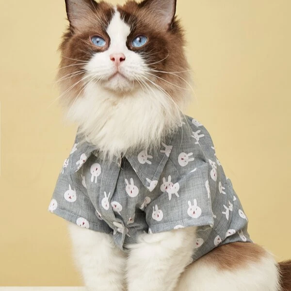 

Lovely spot cat tank pet clothes pink cummer cat clothing