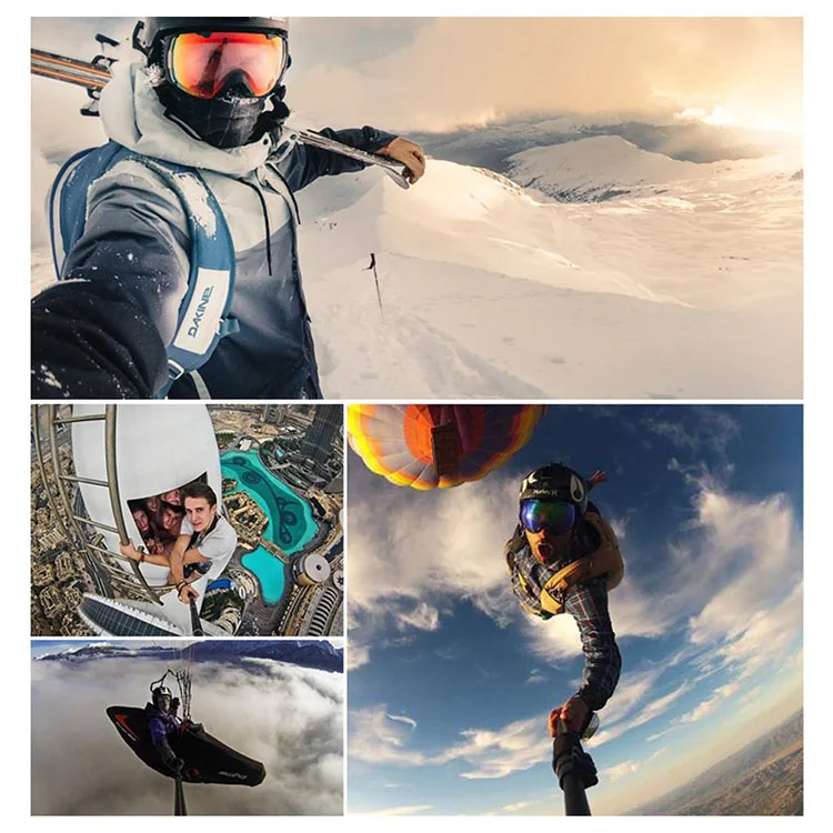 Portable Hand Grip Extension Selfie Stick Handheld Monopod Adjustable Pole Compatible with GoPro Hero(2018) Hero 8 7 