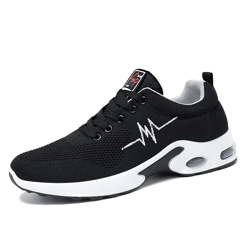 

New Styles Walking Breathable Logo Custom Shoes Black Sneakers Running Casual Shoes For Men, As picture,or custom
