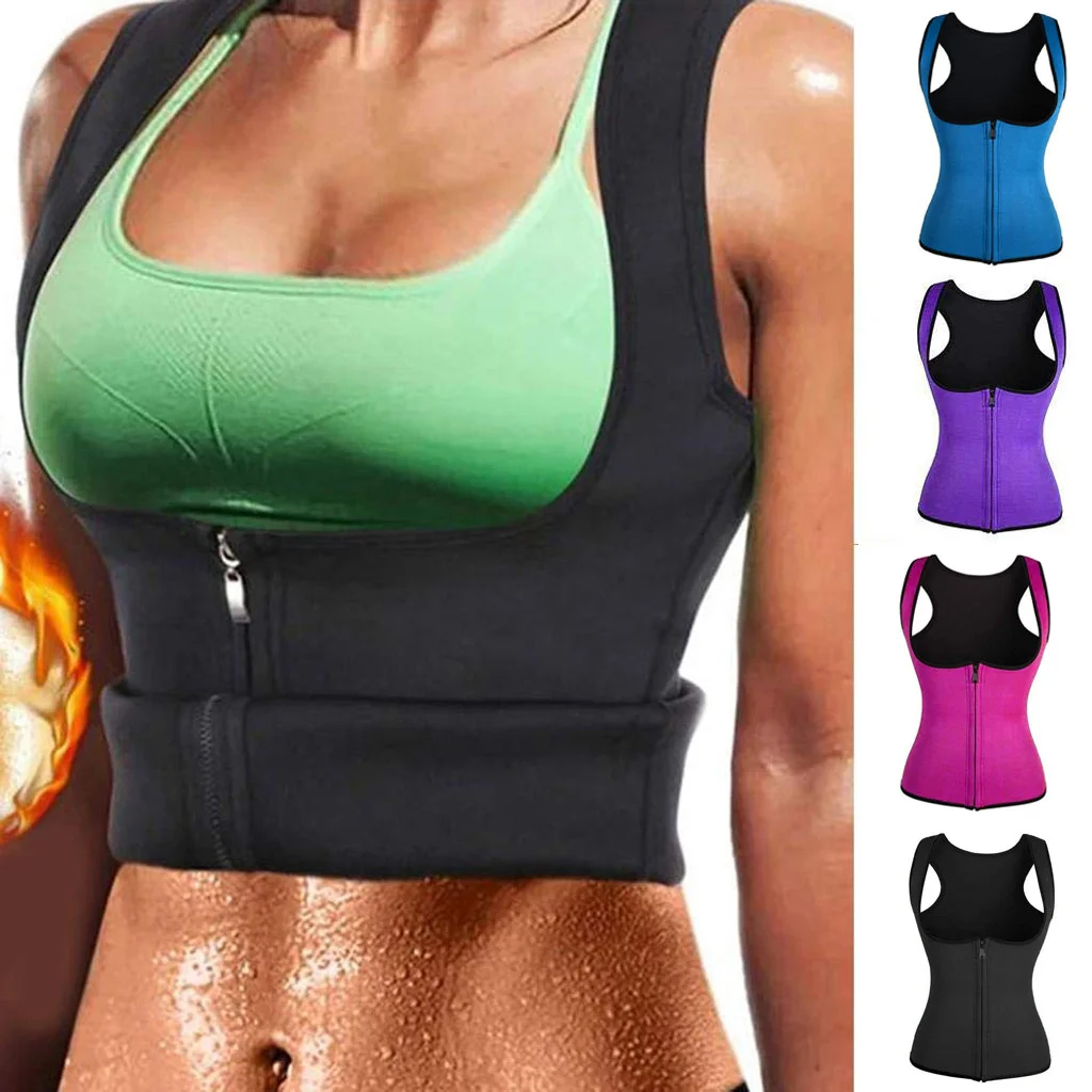 

Hot Sale Amazon Sweat-wicking Camisole Sportswear Neoprene Waist Vest Women Slimming Body building Shaper