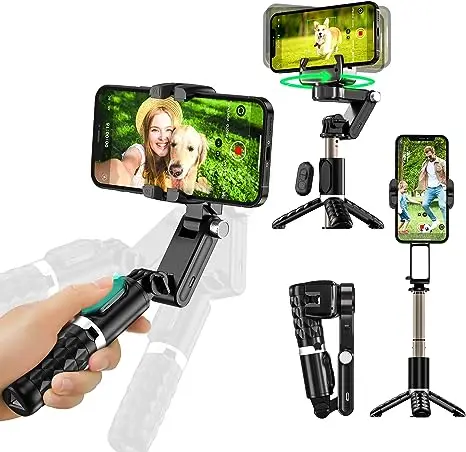 

Q18 Mini Gimbal Stabilizer with Remote Selfie Stick & 360 Face Tracking Stand for Smartphone