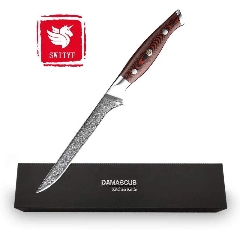 

DTYT Professional Supply Grunter Boning Knife Bone Knife G-10 Handle Damascus vg10 Boning Knife