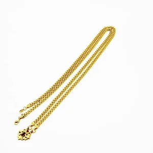 High quality copper badge long necklace Russian Orthodox Jesus Christ Christian gold jewelry necklace accessories