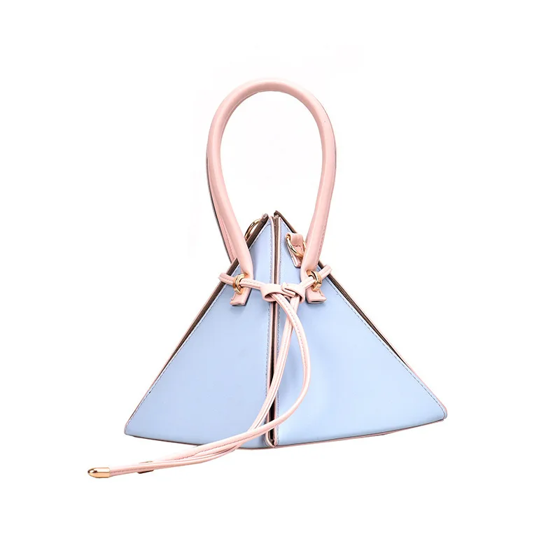 

Small Bag Korean Style Personality Portable Triangle Lady Bag Hot Sell Messenger Shoulder Lantern Hand Bag