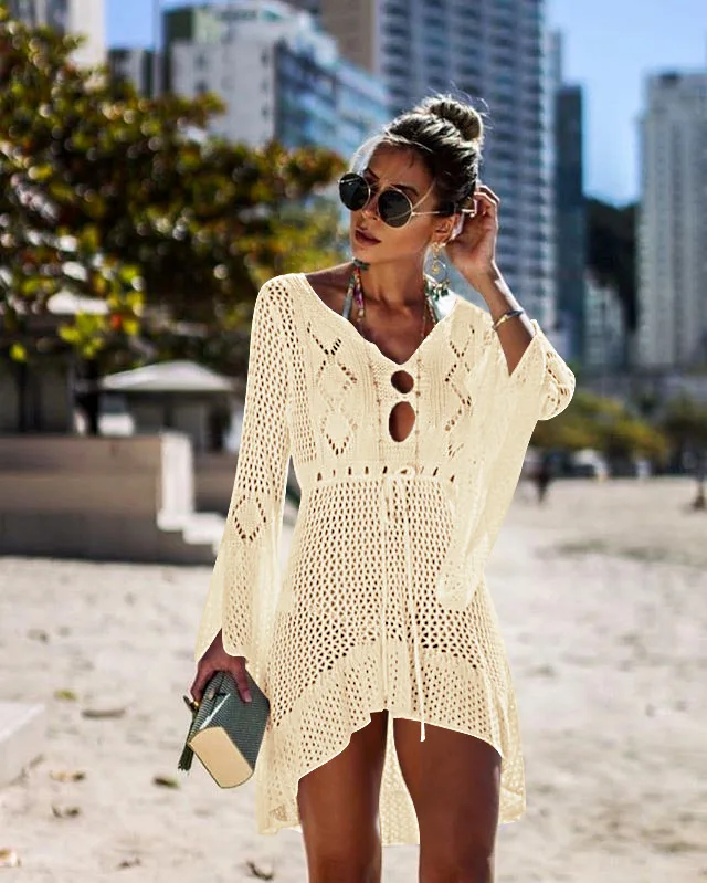 plus size crochet beach cover up