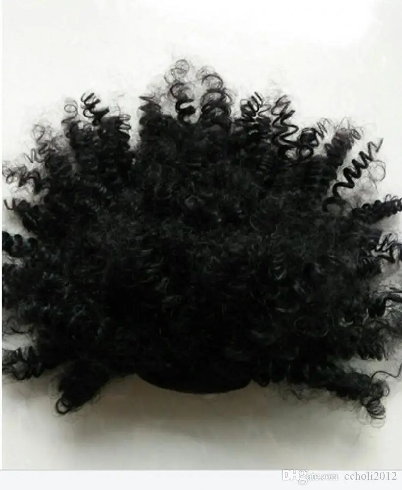 

Curly Ponytail Afro peruvian Hair Drawstring Ponytail African American Black Short Afro Kinky Curly Hair Extension 120g