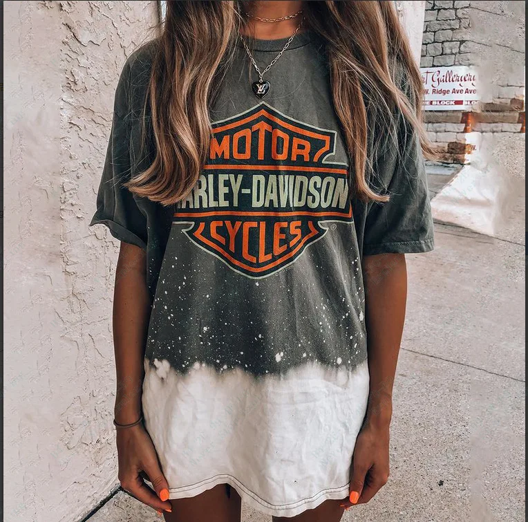 

Women Short Sleeve Tie-dye Printed T-shirt