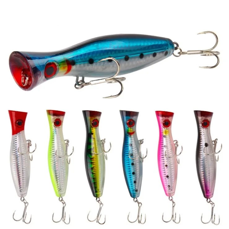

12cm plastic hard baits saltwater top water pencil big GT popper whopper fishing lures popper 40g, 6 colors