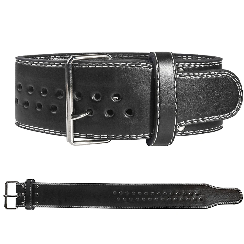

Leather Power Back Support for Gym Strength Training 10mm Powerlifting Belts Weight Lifting Belt Men & Women, Brown,black, custom color