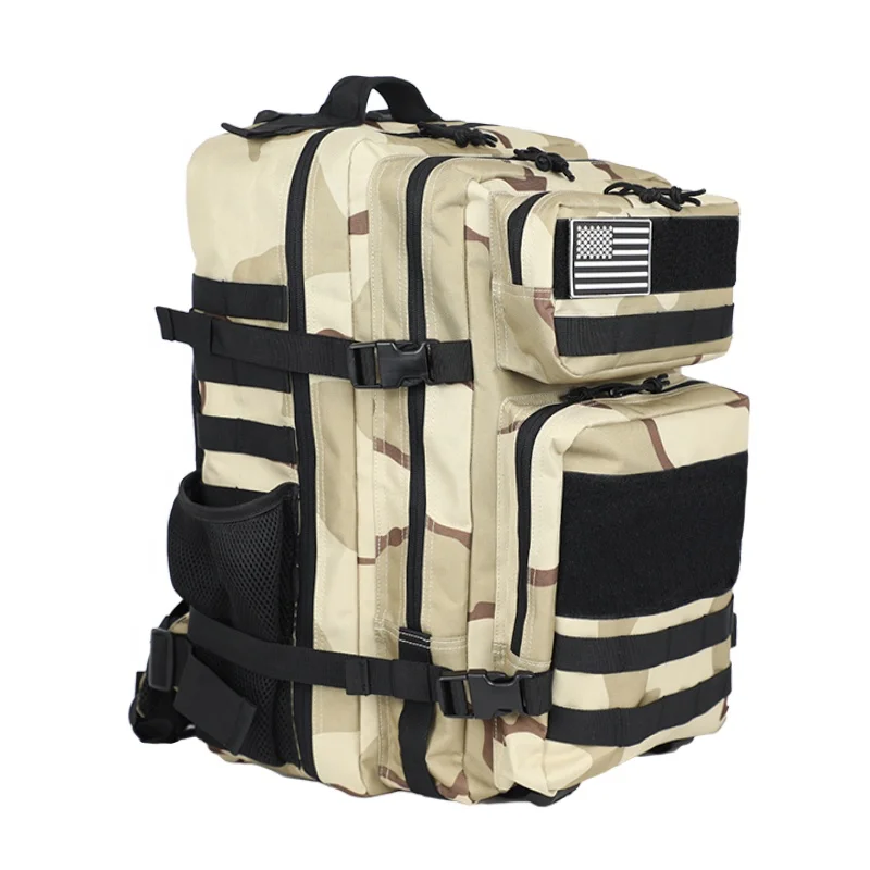 

Hot sell wholesale popular sandy color army camouflage camping sport outdoor climb military tactical backpack