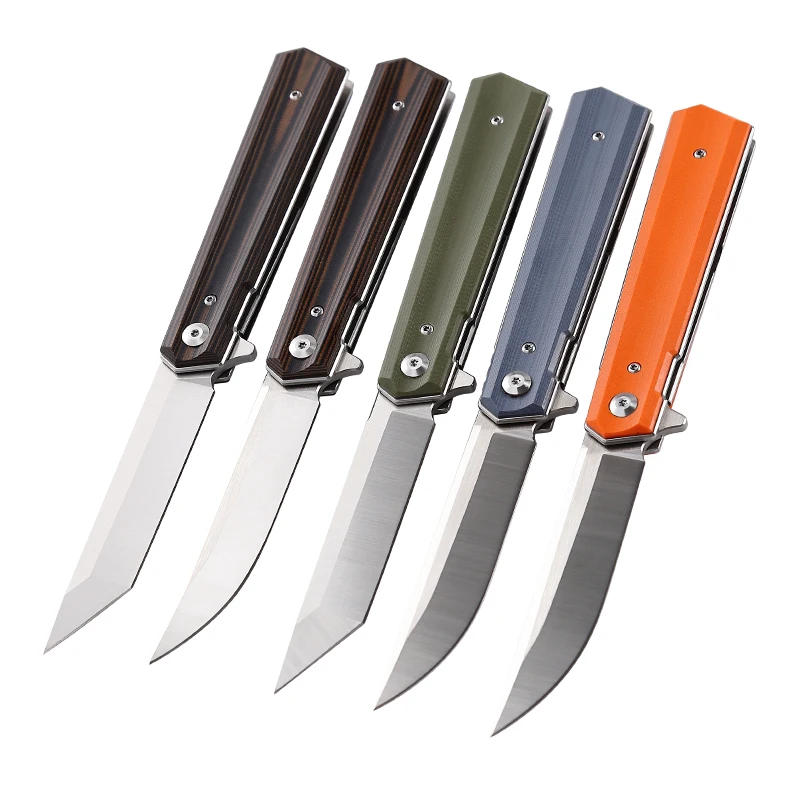 

Folding Knife D2 Steel Blade Flipper Tactical Camping Survival Pocket Outdoor Knives with Four Color