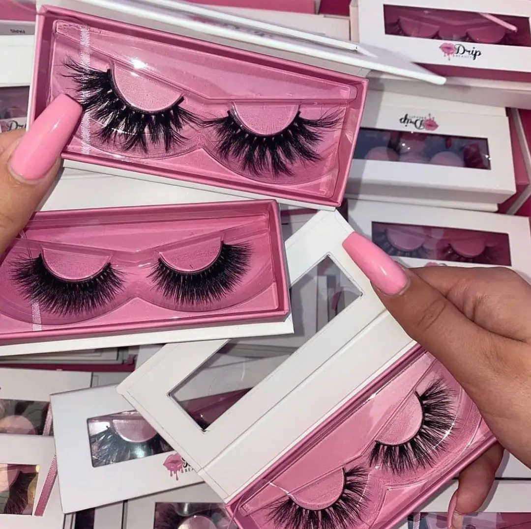 

private label faux mink lashes custom mink faux lash with lashbox packaging wholesale natural faux mink lashes