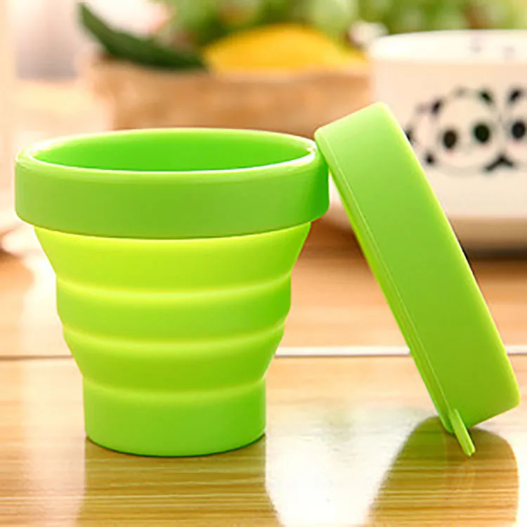 

Outdoor High Quality Custom Silicone Collapsible Coffee Cup Retractable Foldable Coffee Cup Silicone Cup For Travel, Colorful