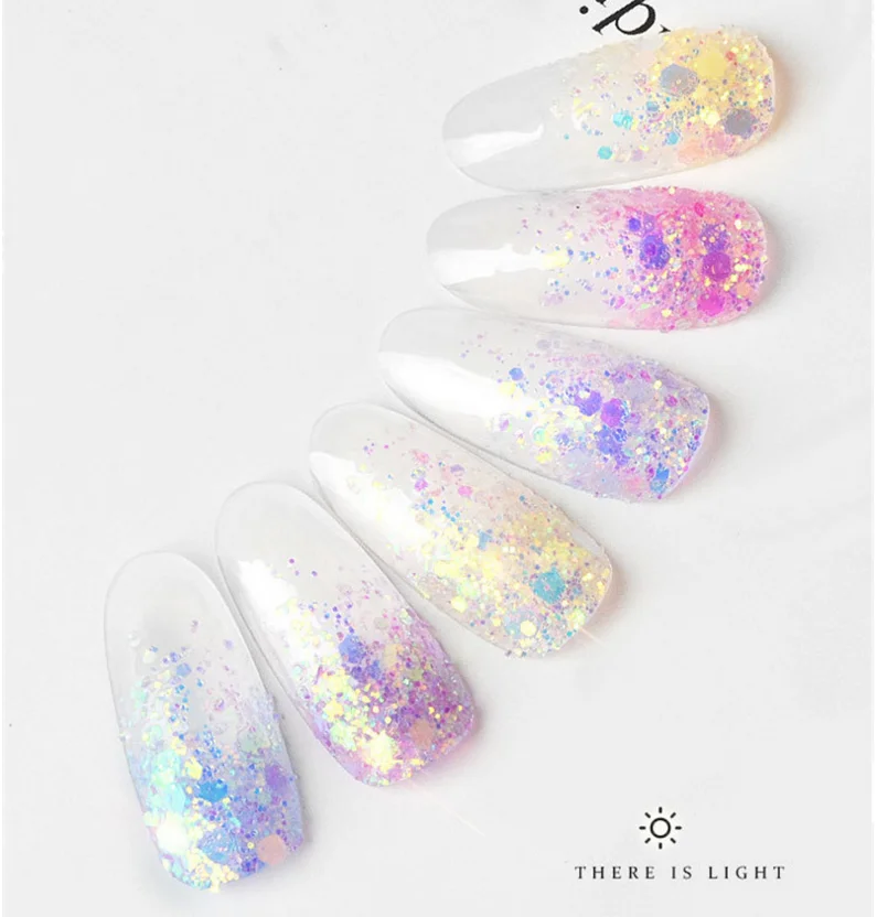 

Amazon hot sale nice price high quality Flash nails stickers make you nails beautiful nail art