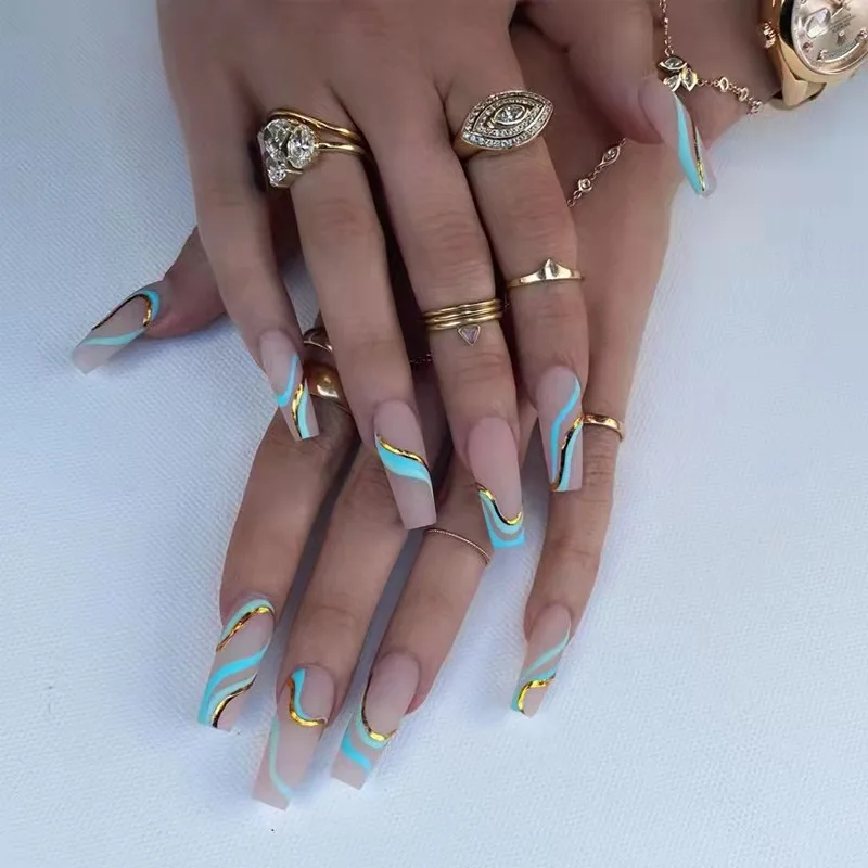 

Press On Nail Full Cover false Nails Luxury Rhinestone Glitter Beautiful Bride Wedding false Nails Medium Designer