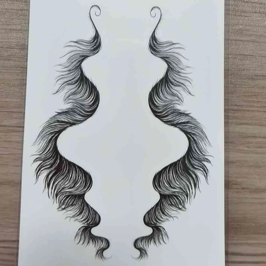 

Wig accessories Hot Sale Custom Temporary Tattoo Sticker hair edge stickers Baby Hair Edges Tattoo Sticker