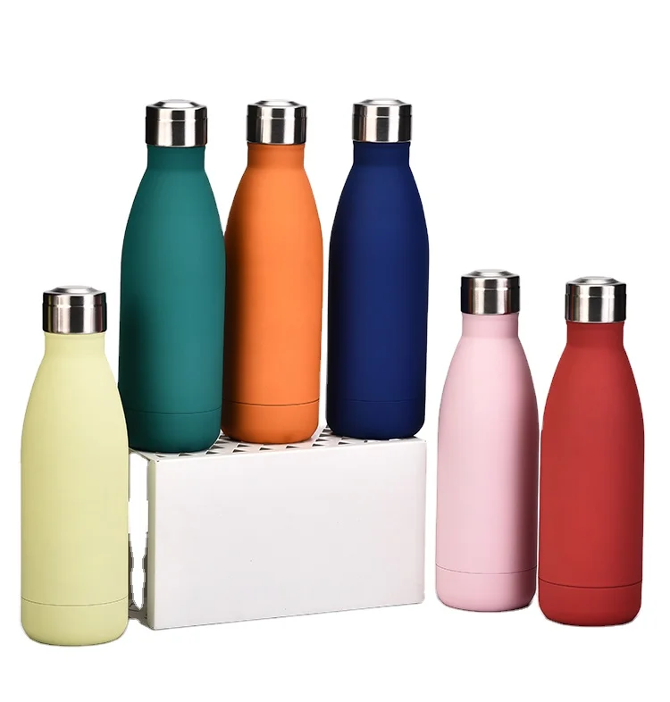 

Double Walled Insulated Stainless Steel Vacuum Flask Sport Water Bottle With Straw Lid