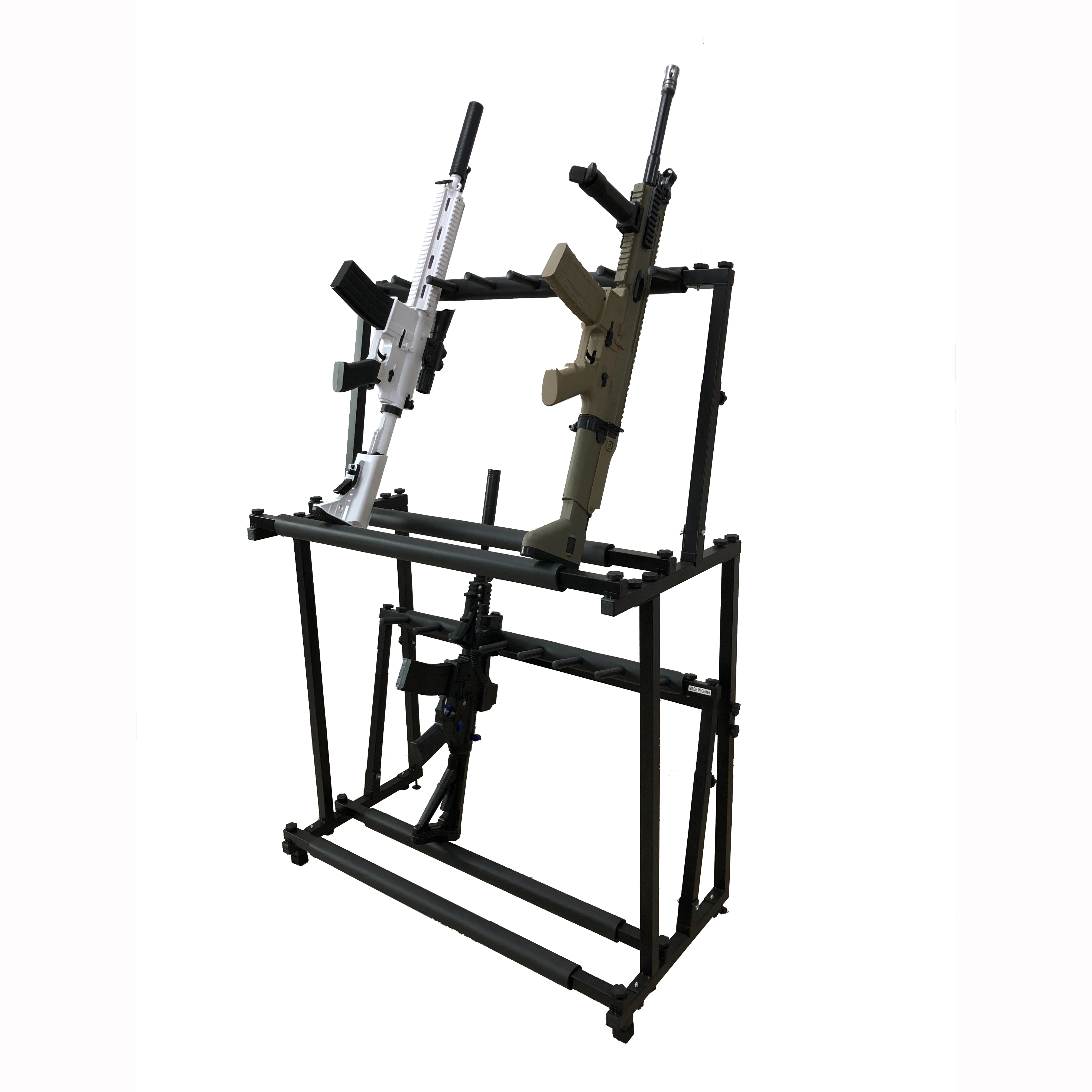 High Quality Custom metal Wall Mount Gun Rack / Rifle Shotgun Display Stand