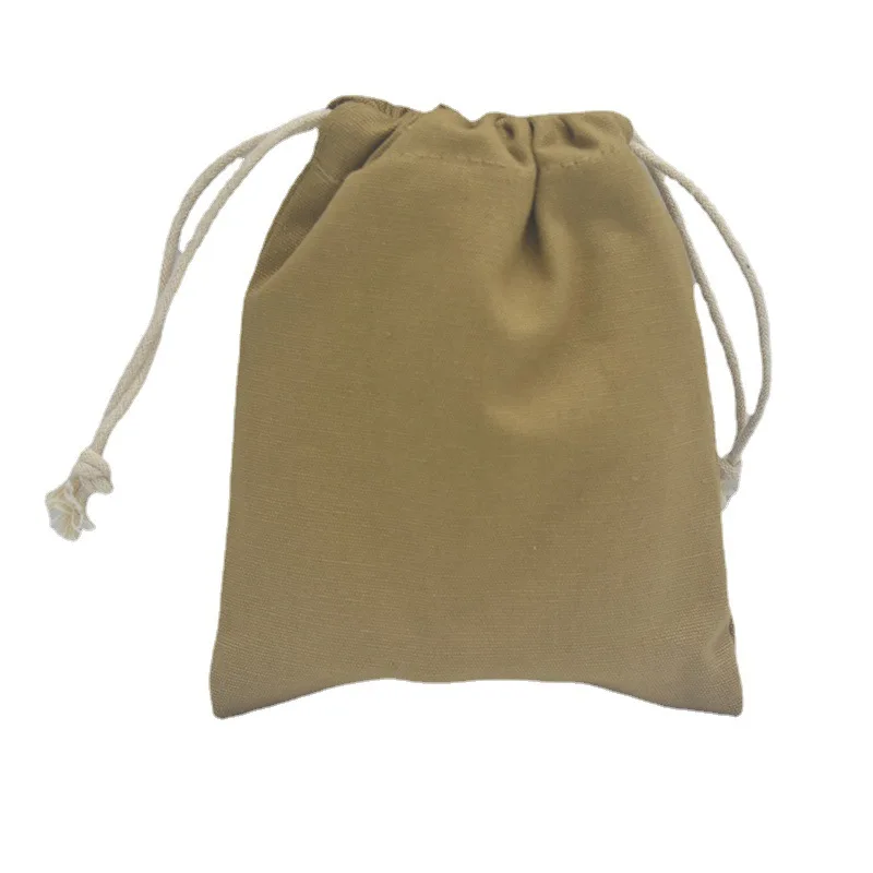 

Promotional Cotton Drawstring Bag Custom Logo Cloth Packaging Gift Bag, Yellow